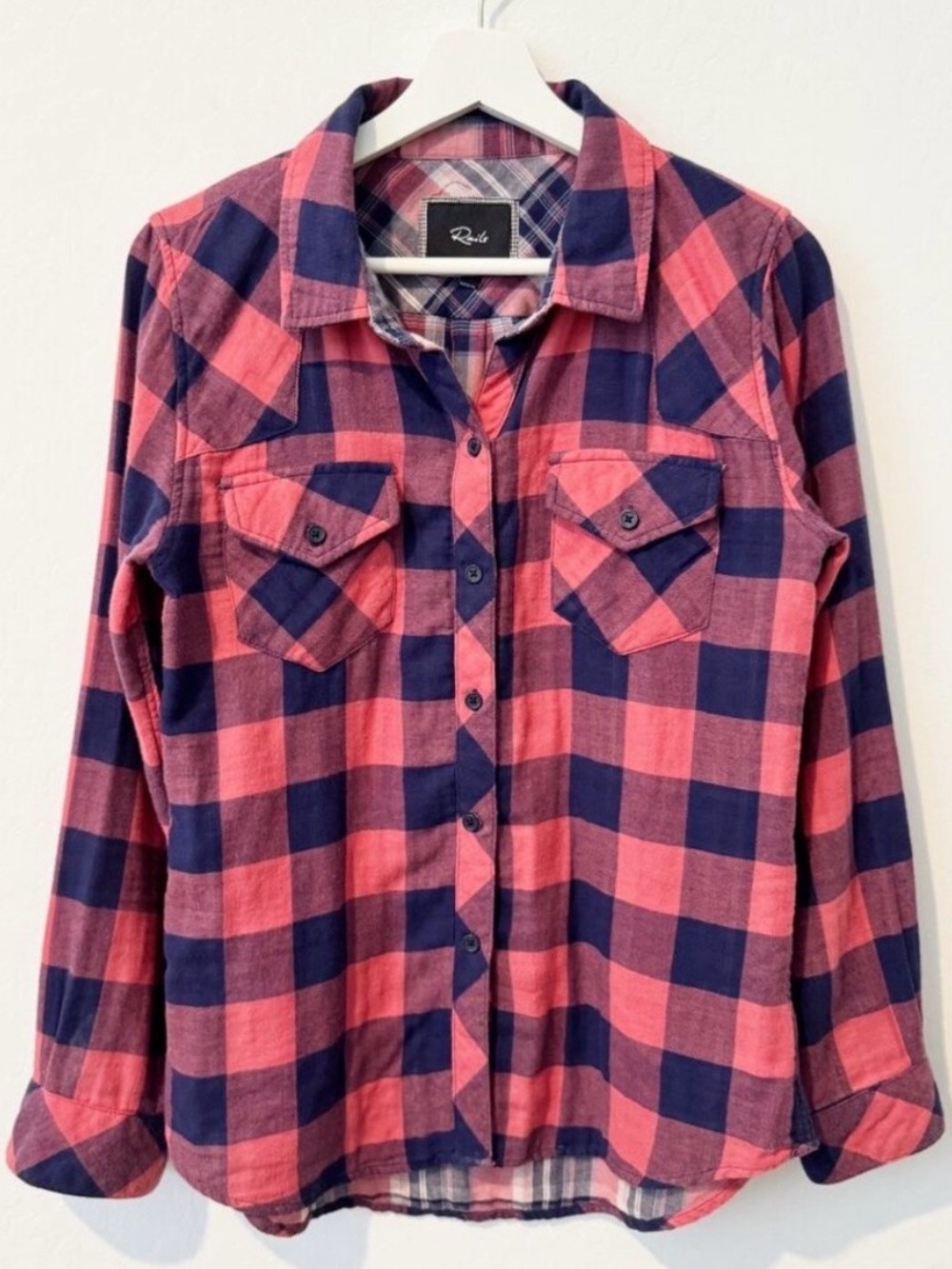 Rails Kendra Plaid Shirt Small Tencel Coastal Cowgirl Western Boho‎ Cabincore